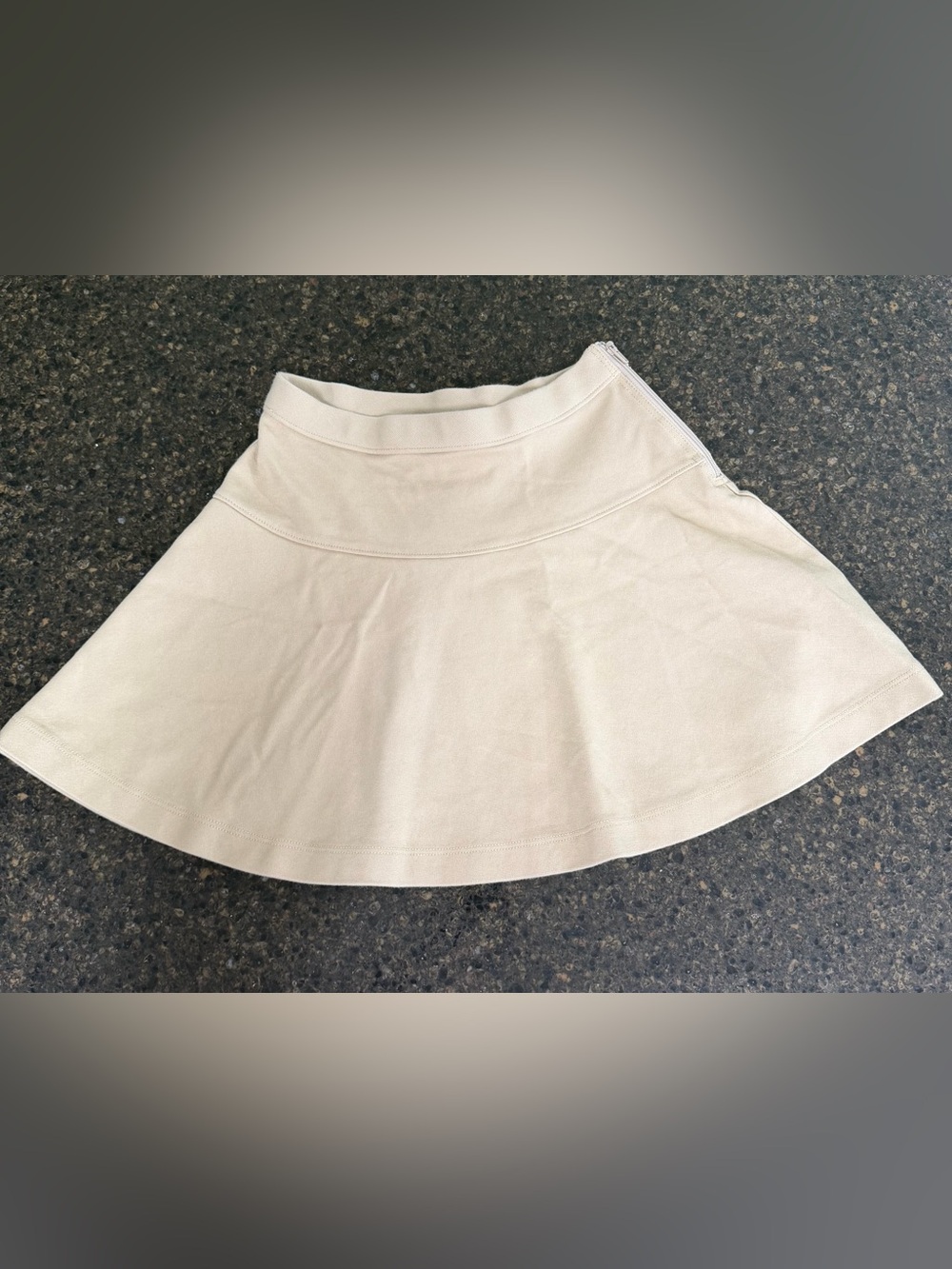 Crewcuts Khaki Tan School Uniform Casual Side Zip Girls 8 Circle Twirl Skirt
